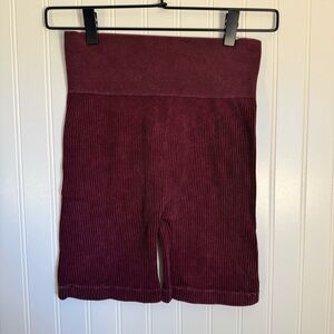 Aura Women’s Purple 5” Soft Ribbed Biker Shorts Size M/L